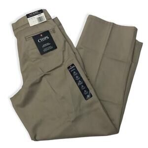 NEW Chaps Boys Husky Khaki School Wear Chino Pants 12